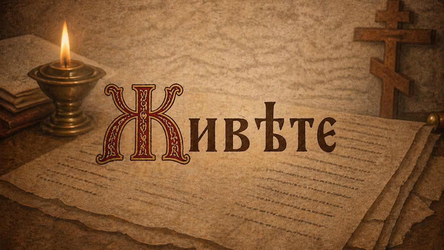 Буквица Живѣте. 7-ой урок церковно-славянского языка