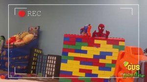 NERF WAR KID BATTLE Protect the Fort Giant Lego! Family Fun Playtime