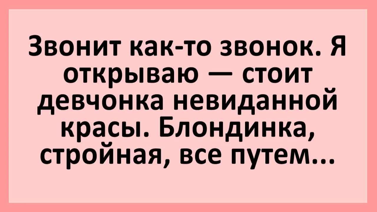 Звонит как-то звонок. Я открываю — стоит девчонка невиданной красы... | Анекдоты смешные | Юмор