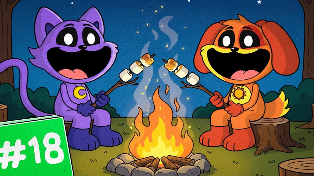 УЮТНЫЙ ВЕЧЕР У КОСТРА!!! Попи Плей Тайм 5 & Спрунки Анимации