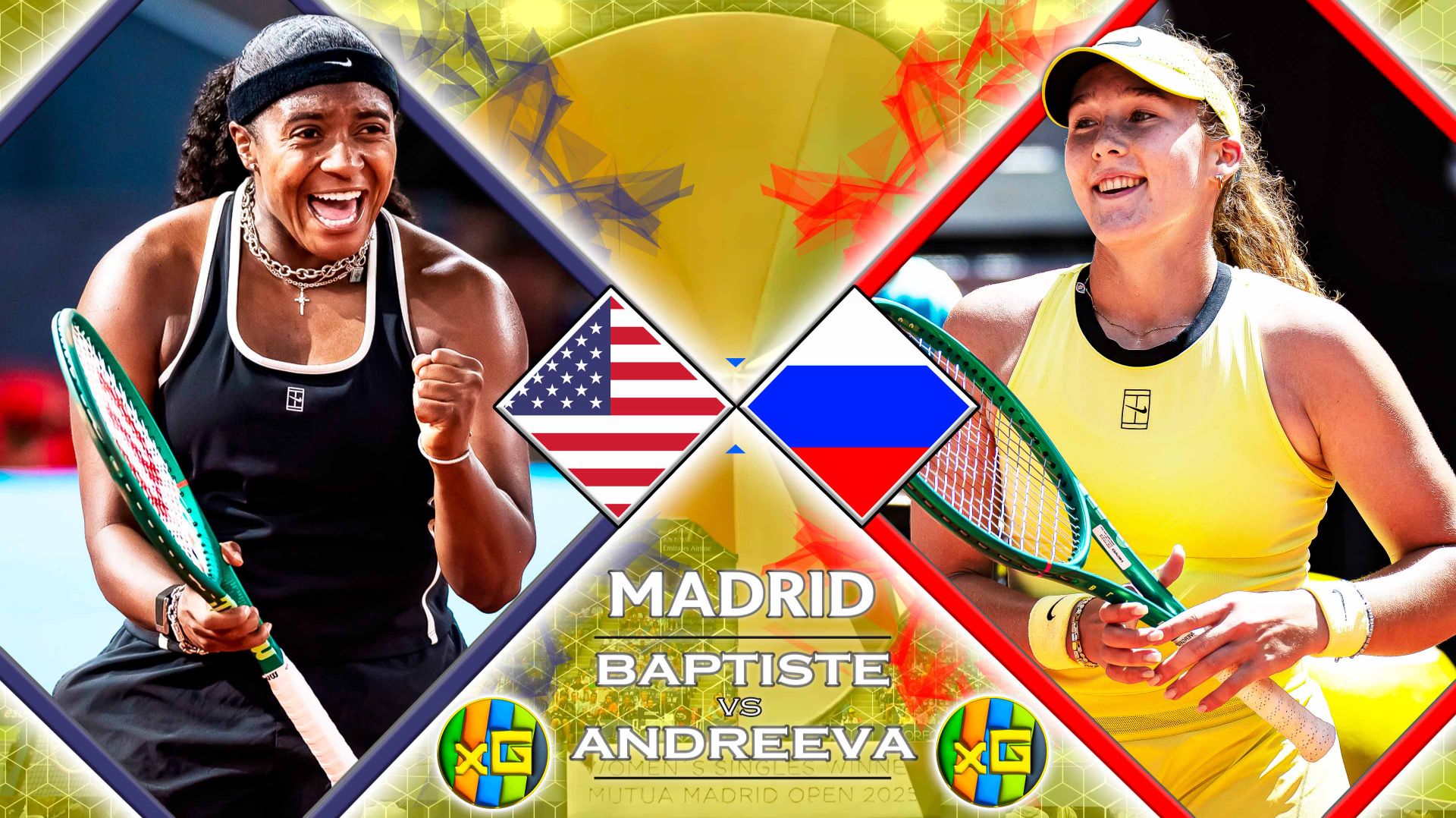 Баптист - Андреева | WTA МАДРИД | 30.04.2026 | Прямая трансляция | XG