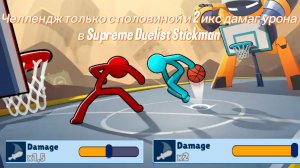 Челлендж но у меня половина и 2 икс урона в Supreme Duelist Stickman