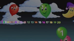 Детский развивающий мультфильм: лопаем шарики, считаем.