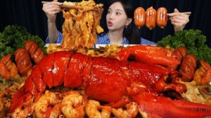 АСМР ЕДА КОРЕЯ | МУКБАНГ | РОЗА ИЗ ЛОБСТЕРА | МОРЕПРОДУКТЫ