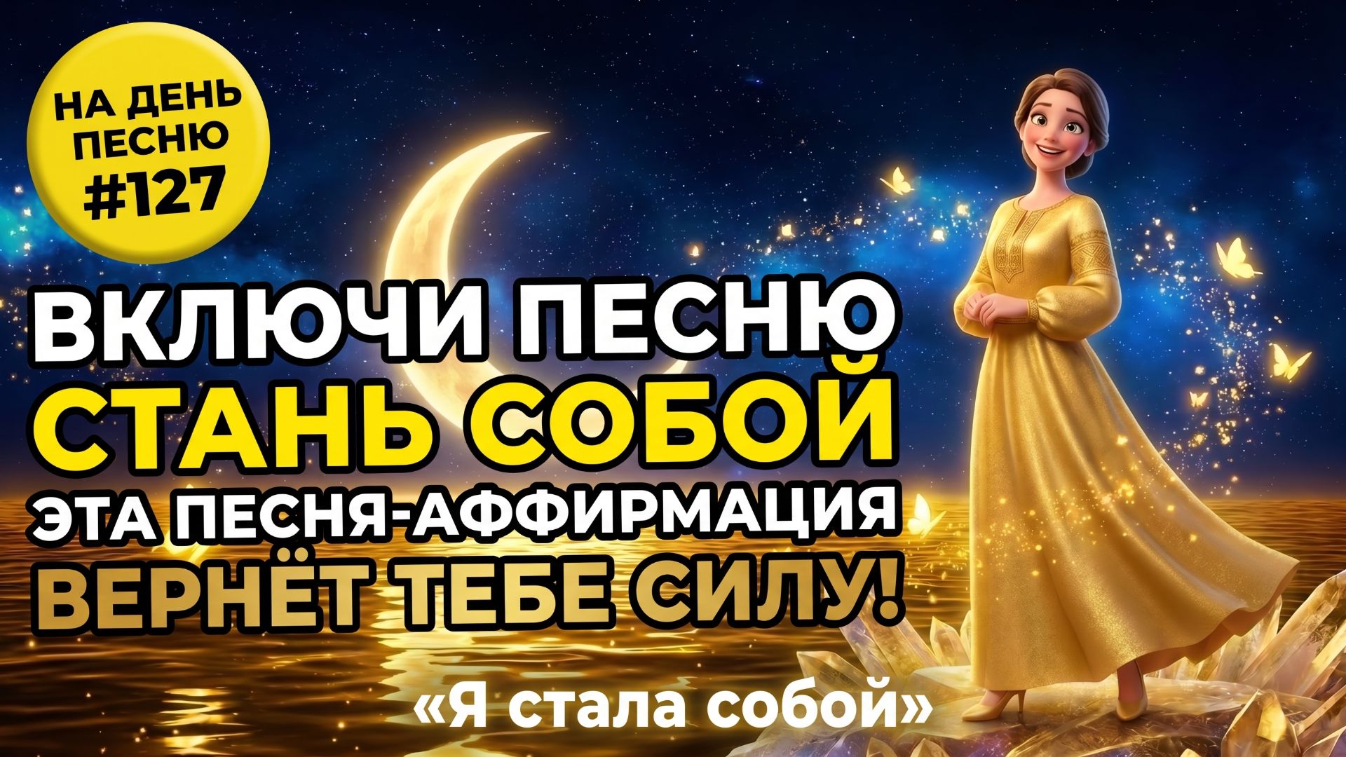 НА ДЕНЬ ПЕСНЮ 127  Вдохновляющая ПЕСНЯ-АФФИРМАЦИЯ для безусловной любви к себе  Я стала собой