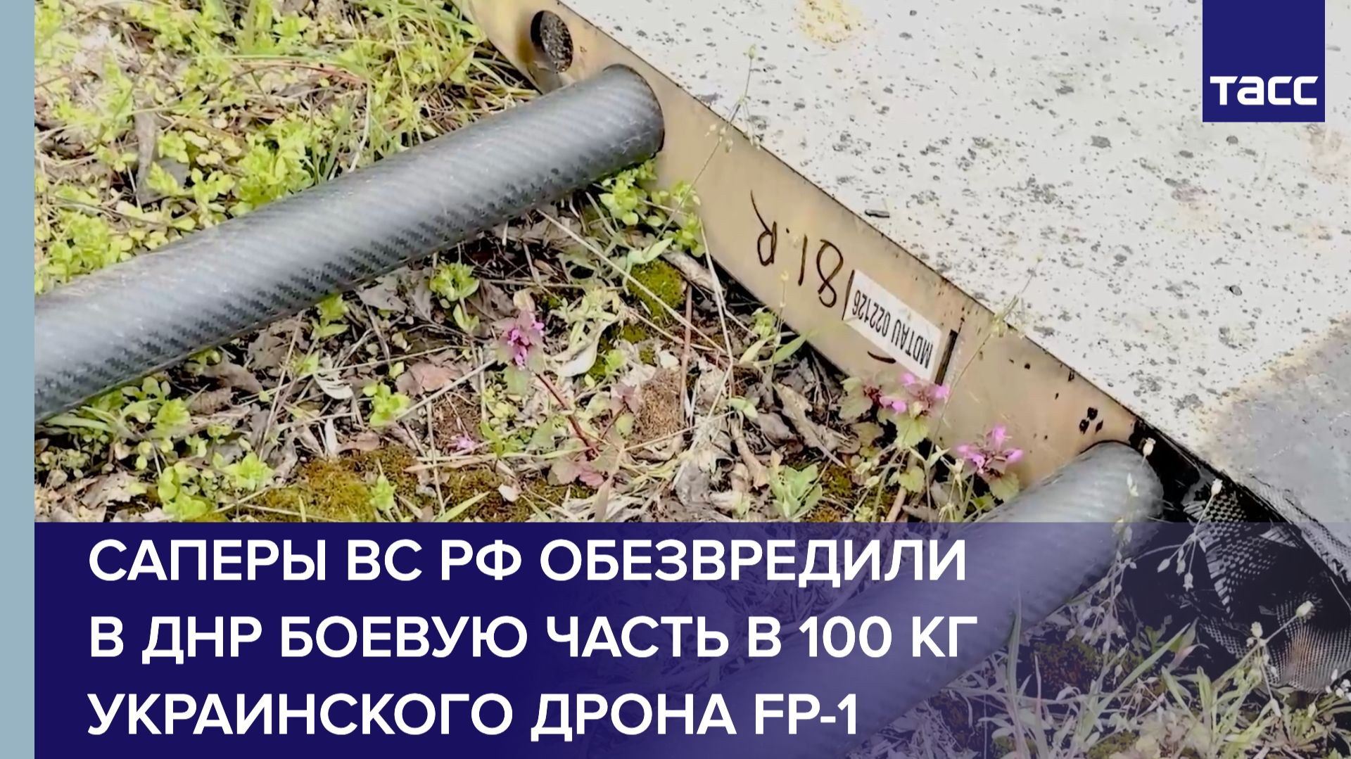 Саперы ВС РФ обезвредили в ДНР боевую часть в 100 кг украинского дрона FP-1