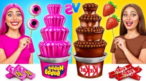 Шоколадный Фонтан Челлендж # Вкусные Кухонные Лайфхаки c Jelly DO Challenge