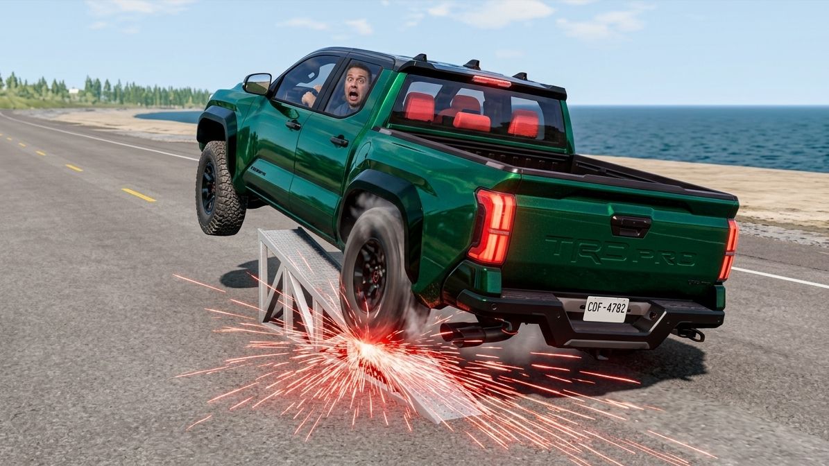 BeamNG Drive - Захватывающие аварии с переворотами