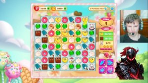 тёмный рыцарь прошёл 3 ур. в мине игре и не смог пройти ур. обычный. в долине сладостей. 49 серия.