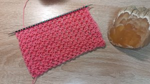 УЗОР РАССЫПЧАТАЯ СЕТОЧКА СПИЦАМИ / ДЛЯ ПОВОРОТНОГО ВЯЗАНИЯ