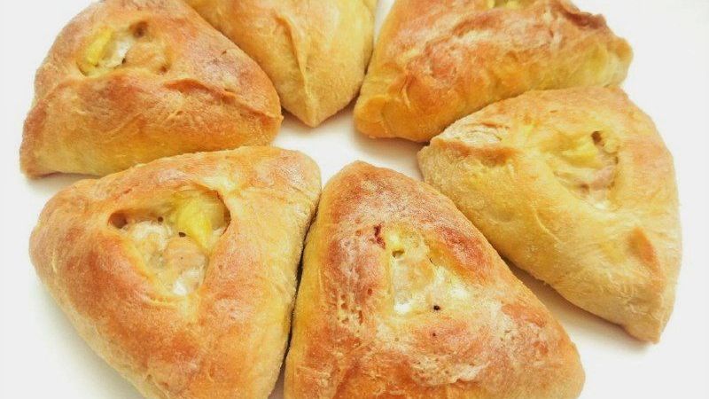 Сытный эчпочмак с курицей и картошкой