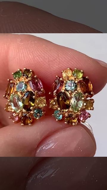 Вам нравятся серьги с натуральными турмалинами? #турмалин #серебро