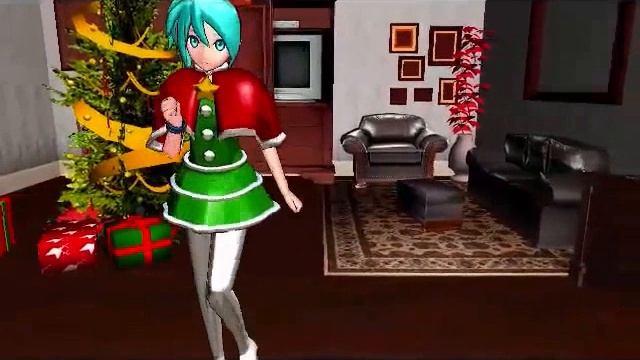 Miku Hatsune  & Teddy B - White Christmas
