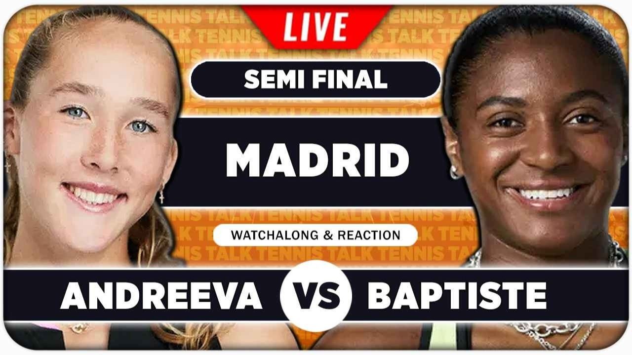Баптист Х — Андреева М Теннис. WTA. Мадрид. Грунт Прямая трансляция