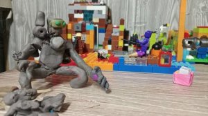 lego анимация пластилиновые селы против Лего
