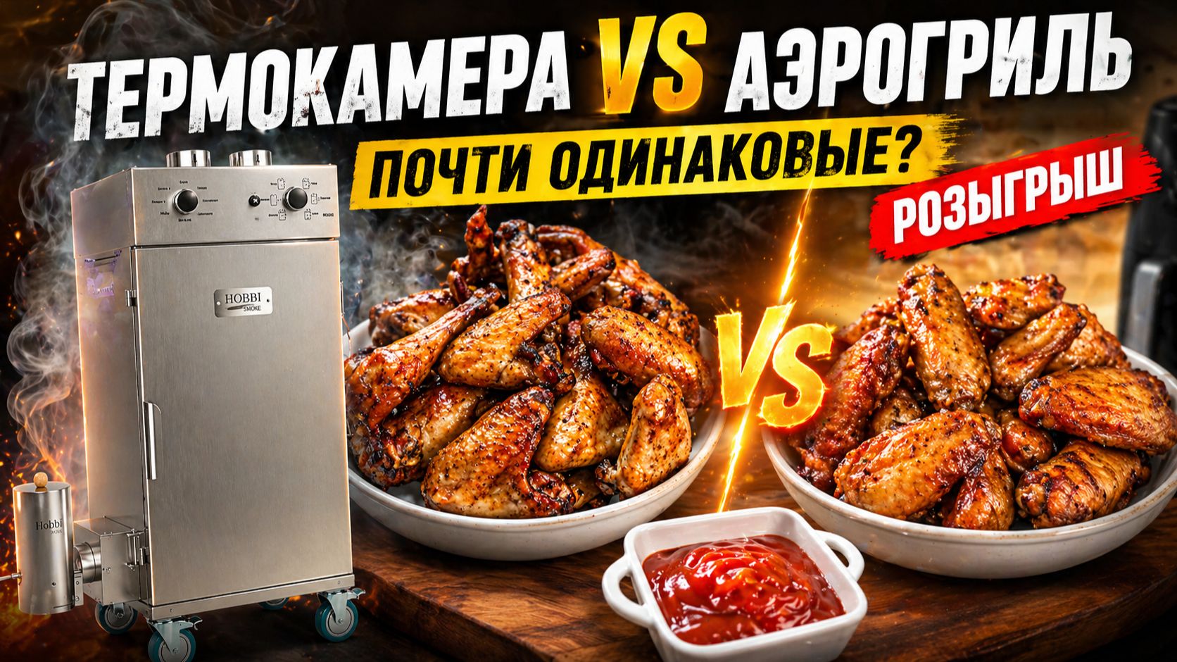 Куриные КРЫЛЫШКИ горячего копчения в термокамере VS аэрогриль: где вкуснее?