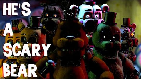 FNAF SONG - Hes A Scary Bear RemixCover FNAF LYRIC VIDEO