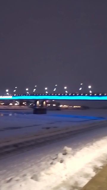 Зимний вечер на набережной Александра Невского, 2025 год