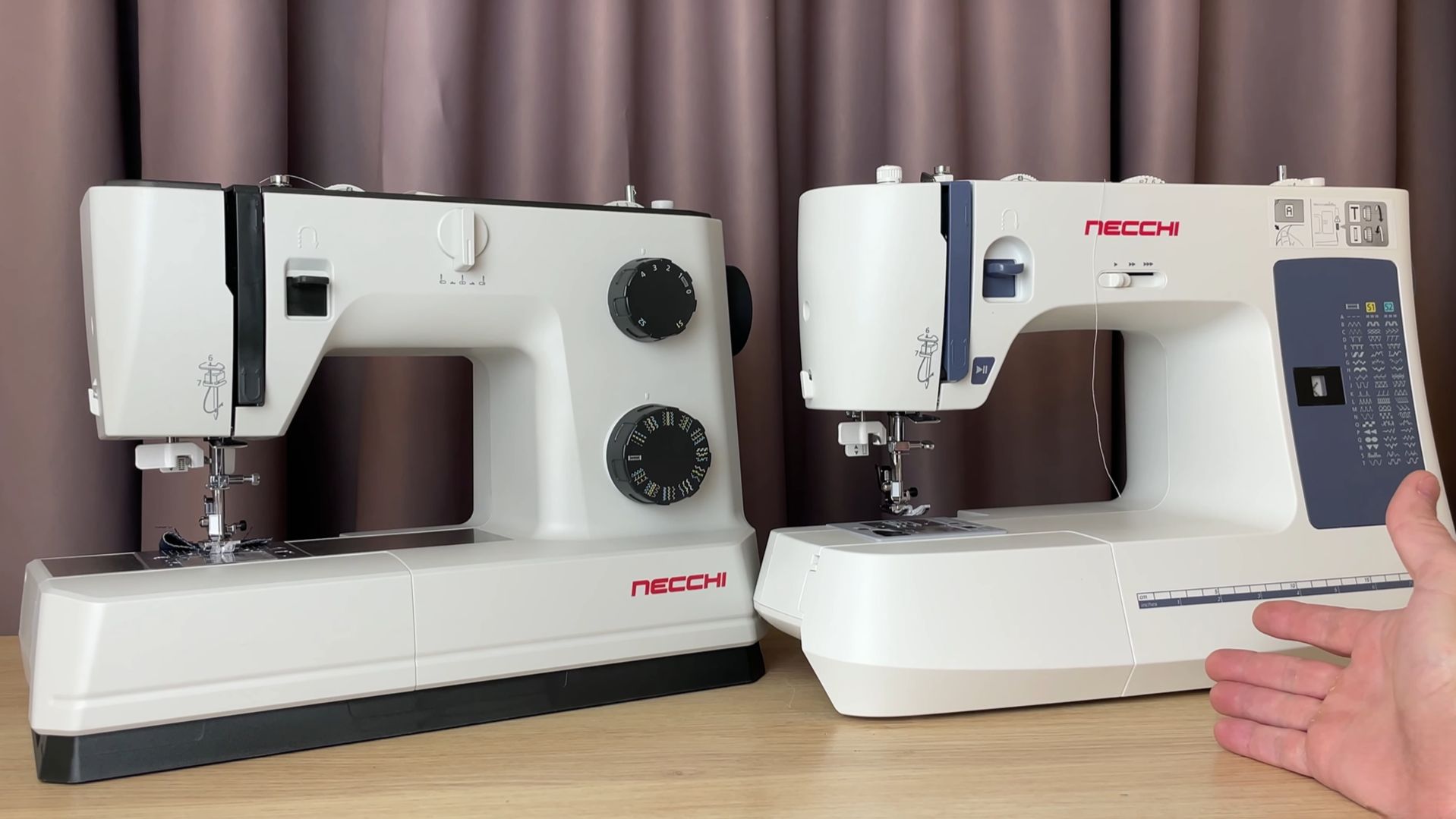 Сравнение двух топовых швейных машин бренда Necchi. Модель Necchi1300 и Necchi Q132