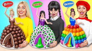 Кулинарный Челлендж# Уэнсдей Против Бабушки # Смешные Ситуации с Едой от Jelly DO Challenge