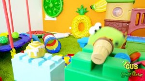 Pokemon Pickachu at the Playground Pretend Play with Gus the Gummy Gator !!!