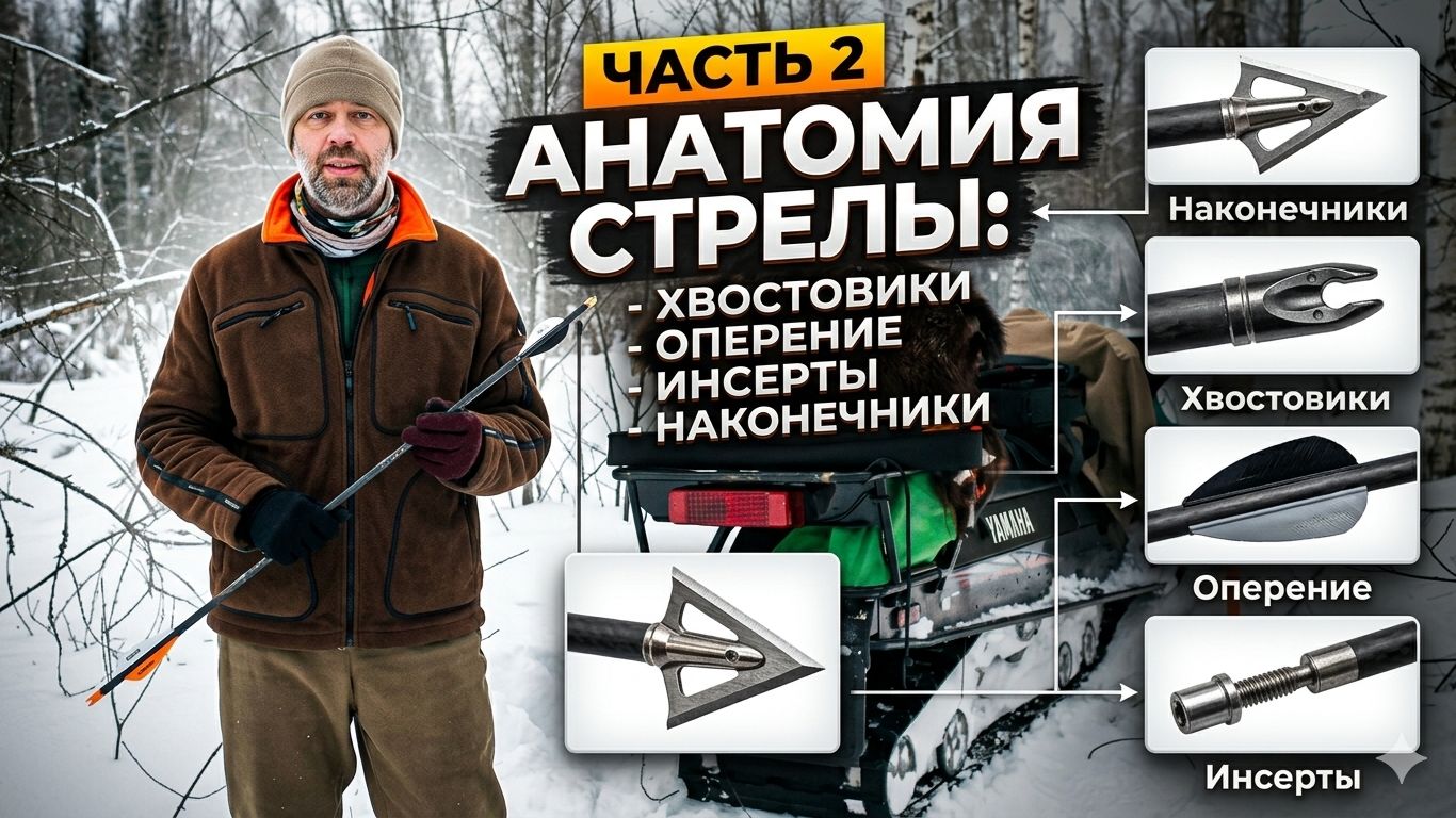 Стрелы для лука и арбалета часть 2: Хвостовики оперение инсерты наконечники.