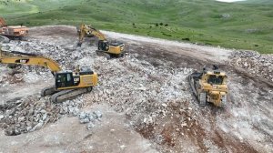 Mega Machines Building a Wind Turbine at 2000m ｜ Cat Excavators & D9T Dozer - Sotiriadis Const.