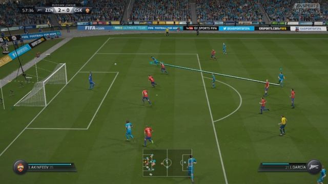Fifa 2016 Зенит ЦСКА Гонка продолжается! Голы!