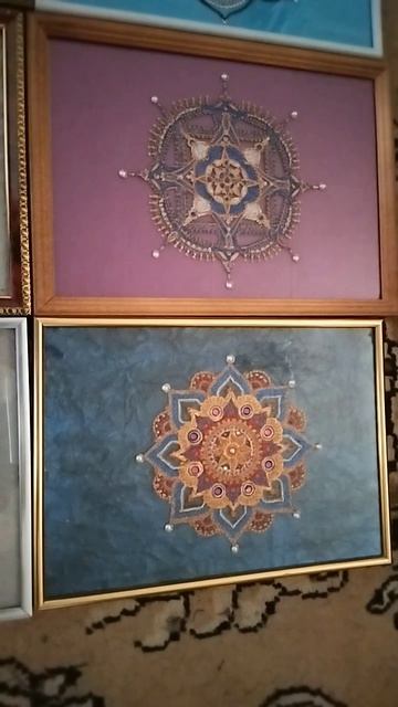 Интерьерные картины восточные узоры и орнаменты, акрил по стеклу.