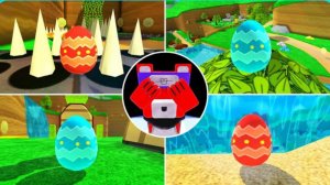 Охота на яйца в Черепашьем городе в Super Bear Adventure.