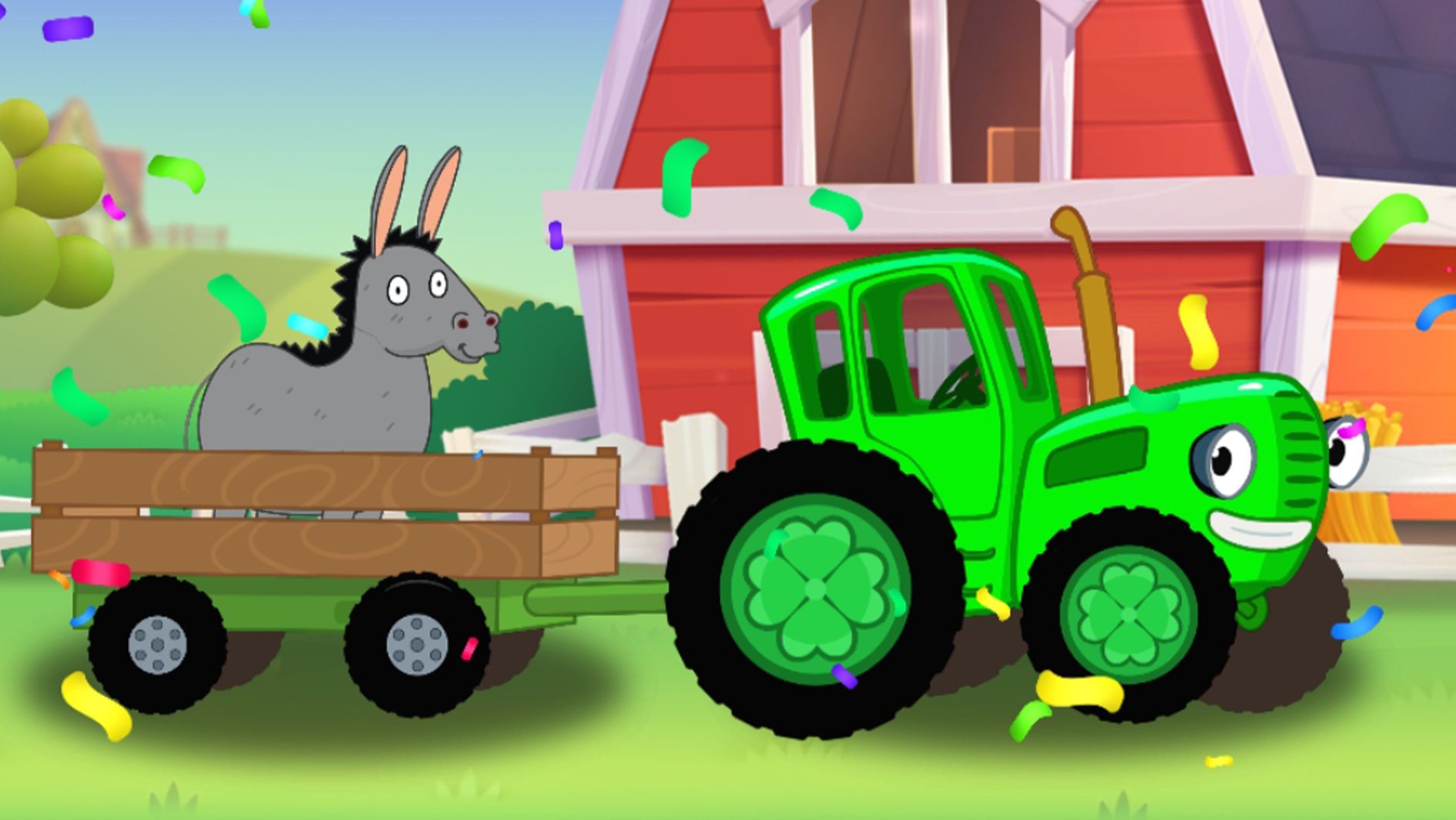 Мультики Для Детей Катаемся По Полям и Кормим Животных