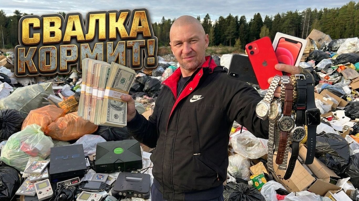 Поход на Свалку: Нашёл кучу наручных часов телефоны и игровые консоли.