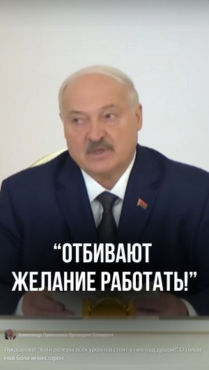 Лукашенко: «Контролеры всех уровней стоят у них над душой!» О головной боли инвесторов