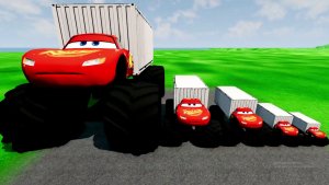 МАШИНКИ МОЛНИЯ МАКВИН И ПАРОВОЗИК ТОМАС ПРЫГАЮТ В ПОРТАЛ 🌀 КТО ВЫЖИВЕТ В BeamNG Drive? 🔥