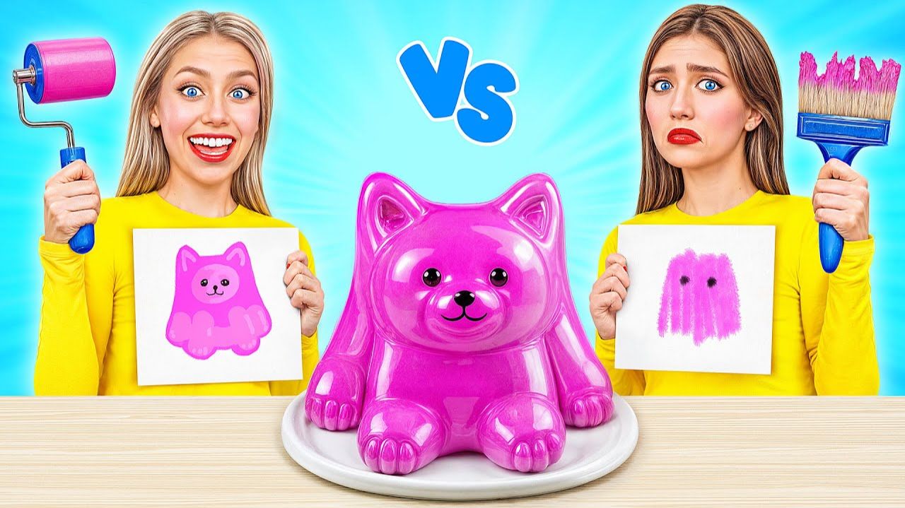 Кто Лучше Нарисует Предмет Получит Его  Забавные Трюки для Рисования от Jelly DO Challenge