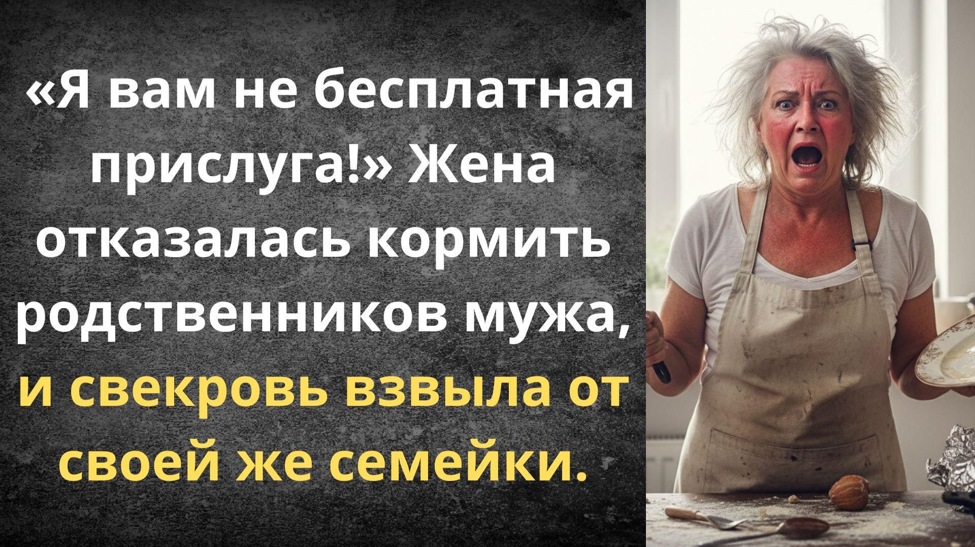 Конец бесплатной столовой для родни мужа | Истории из жизни