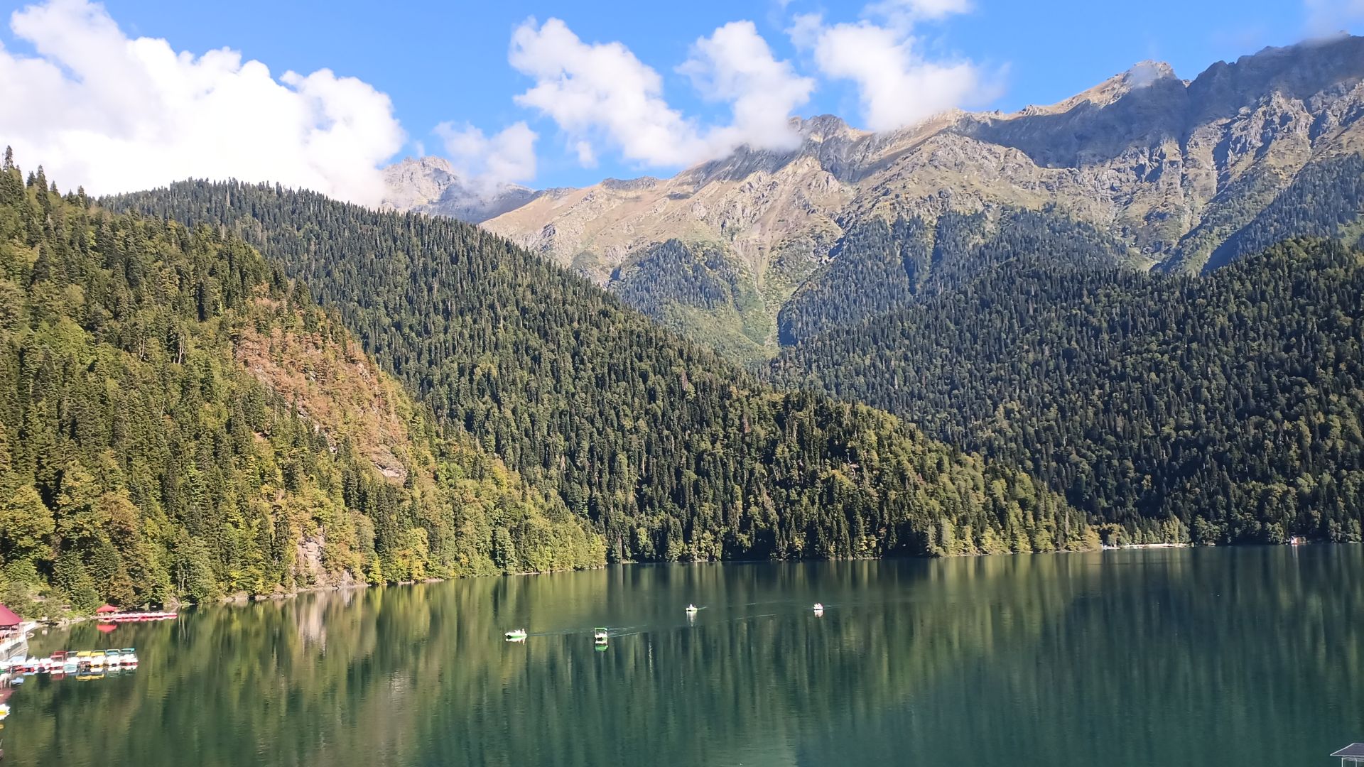 Подводные работы на озере Рица.Абхазия.