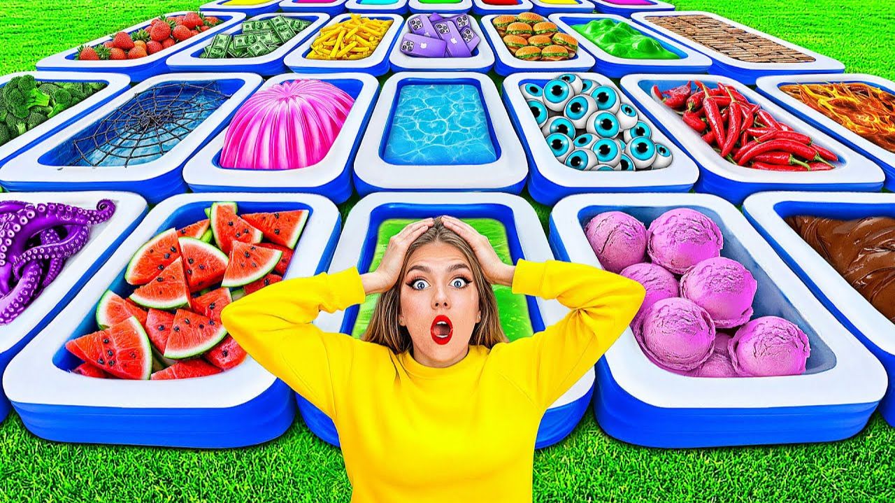 Выбери Правильный Бассейн Чтобы Выжить Челлендж  Смешные Моменты от Jelly DO Challenge