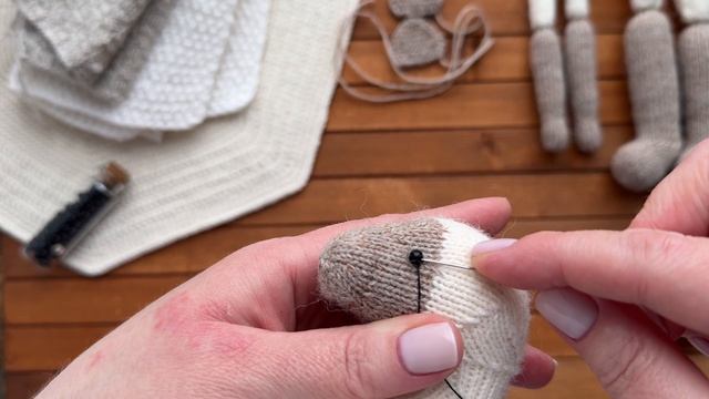 мк «Элегантная овечка» оформляем мордочку