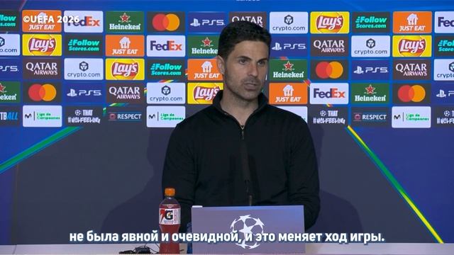 Артета сравнил пенальти, назначенный в пользу Атлетико, с пенальти, пропущенным Баварией против ПСЖ