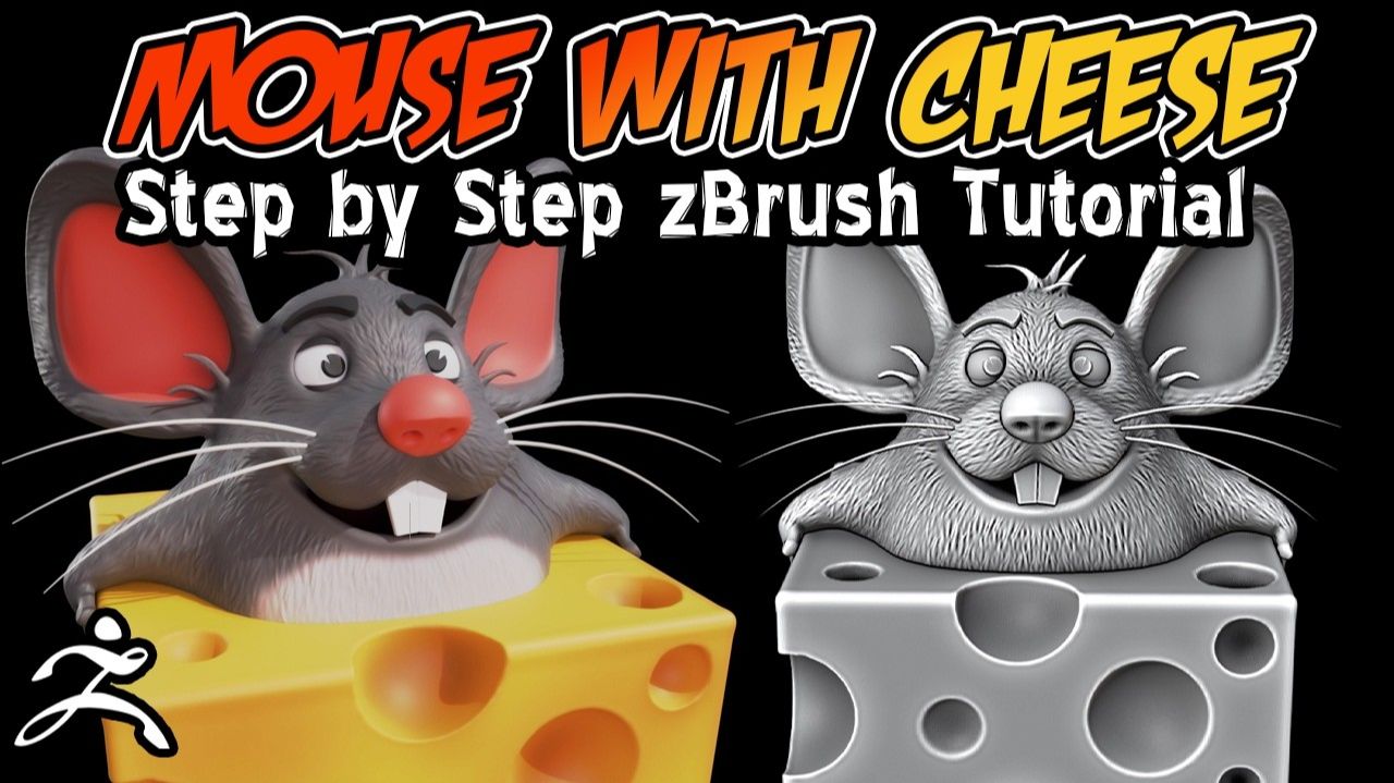 Лепим смешного мультяшного мышонка в ZBrush — шаг за шагом!