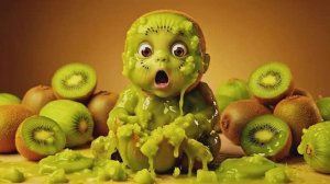 Милые или жуткие? Искусственный интеллект фруктовые детеныши, кусающие и хрустящие звуки 🍎👶