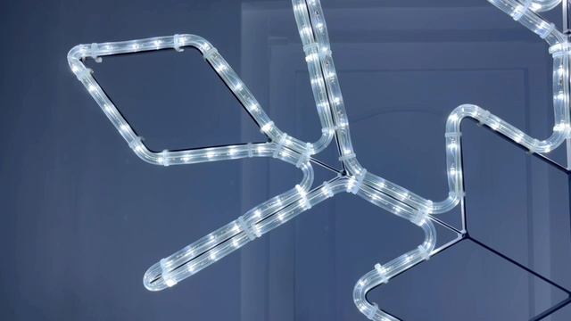 Светодиодная СНЕЖИНКА КЛАССИЧЕСКАЯ, 115 см, дюралайт, холодные белые LED-огни, уличная, LC-13097