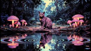 Cat in the Trippy Jungle 🍄 ｜ Minimal Techno for Programming & Flow State