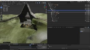 4.11_Blender Избушка ► Главный план. Ландшафт
