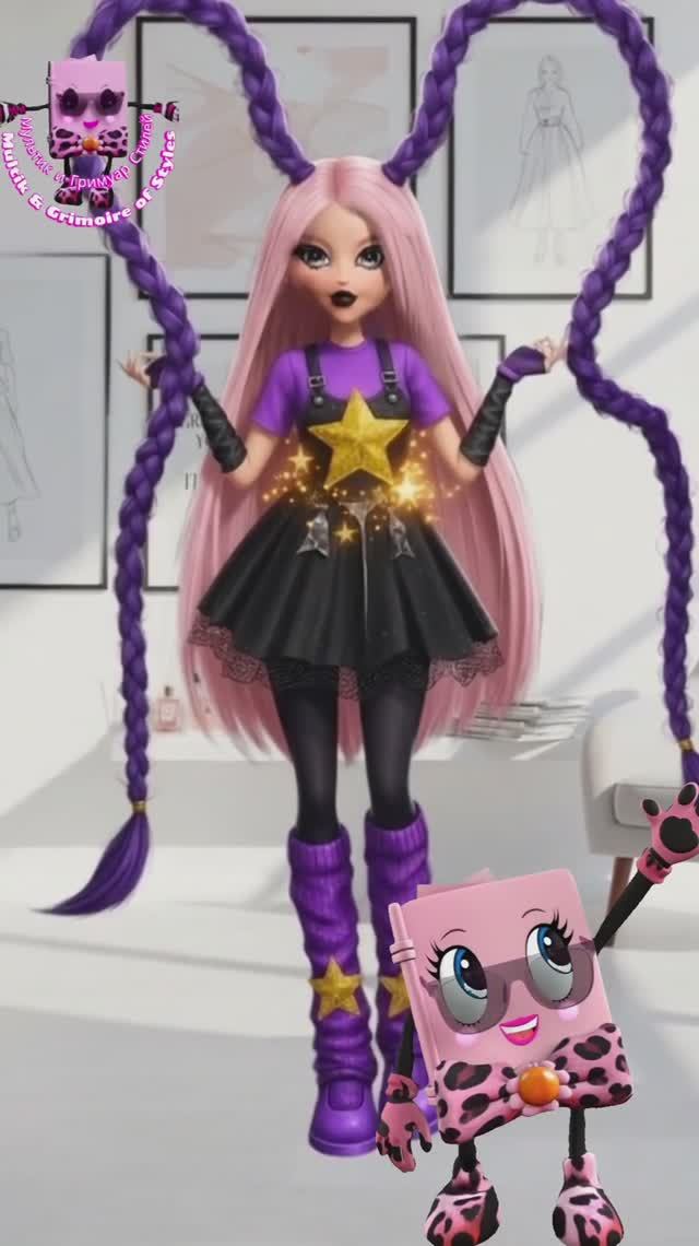 Магия Гримуара_ Мультик в стиле Лили Лавбрэйдз 💜✨ Софт или Рок_ 🧸🎸 Выбирай! 💫 #shorts