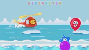 Детский развивающий мультфильм: лопаем шарики, считаем.