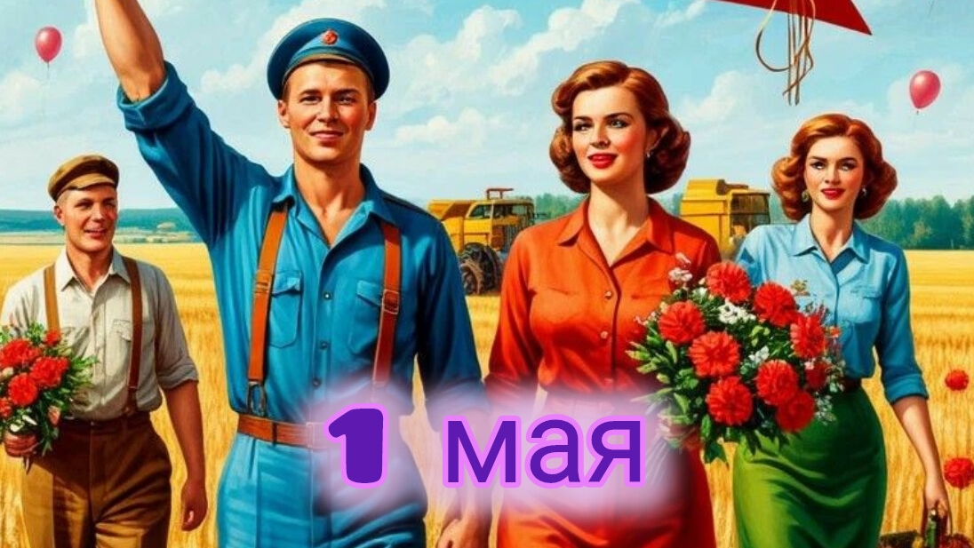 Мир,Труд,Май! С 1 мая! Самая лучшая музыкальная открытка.
