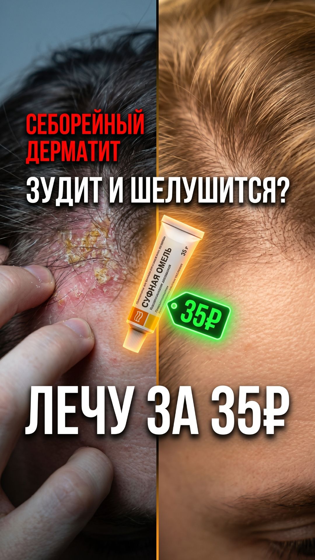 Зудит и шелушится по краю волос — это себорейный дерматит 😬