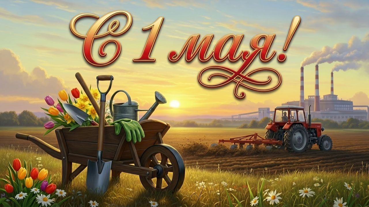 С 1 мая! Красивое поздравление и весёлая песня на 1 мая. С праздником!